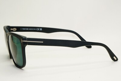 Tom Ford Sunglasses Stephenson Black Matte Green Square FT0775 TF
