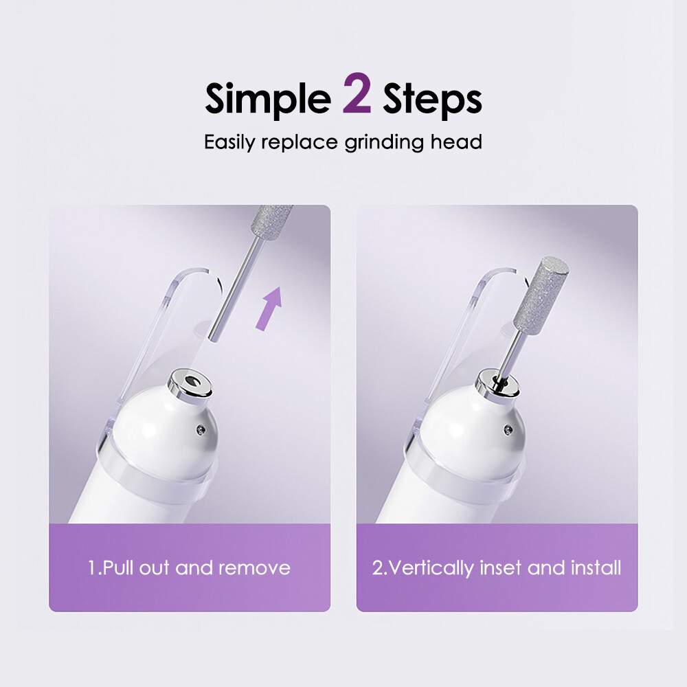 Electric Nail File Drill Portable USB Manicure Pedicure Machine Set Professional