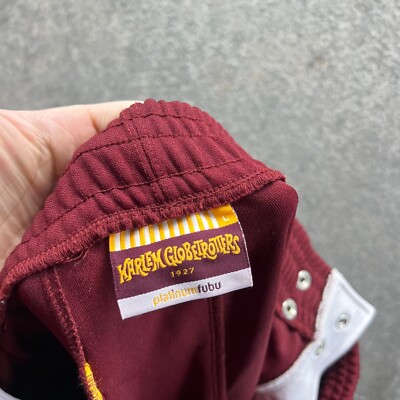 Harlem Globetrotters Sweatpants Men Large Burgundy Platinum Fubu
