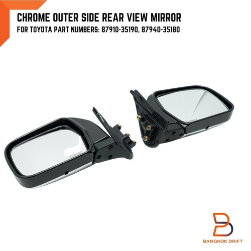 Chrome Door Side Mirror for Toyota Pickup Hilux LN85 LN106 4Runner Surf 1988-97 - Picture 6 of 11