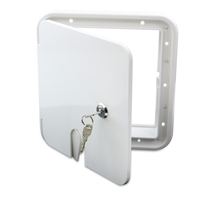 RV Camper Trailer Power Cord / Cable Hatch / Cover White NEW 1LW eBay