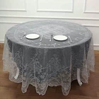 IVORY 90" Premium Lace Round Tablecloth Wedding Party Catering Decorations Sale