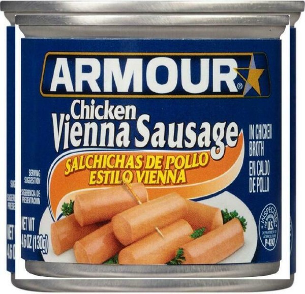 Armour Chicken Vienna Sausage 4.6 Ounce 24 per Case. for ...