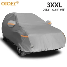 17FT 5-Layer Full Car Cover Waterproof All Weather SUV Rain Snow Dust Resistant