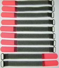 10 x opaski kablowe rzep kablowy SO 16 cm x 16 mm neon czerwony pasek na rzep opaski kablowe na rzep