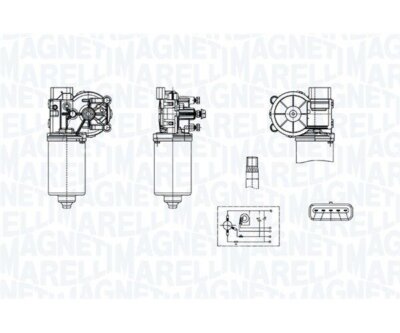 Wischermotor MAGNETI MARELLI 064376400010 vorne für KIA