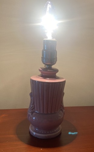 Vintage Pottery Lamp, Rose Colored Mid Century - Looks McCoy - Picture 3 of 11