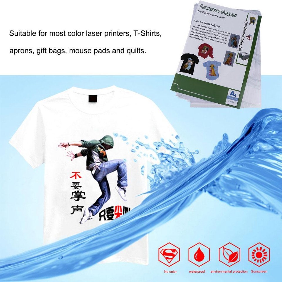 10pcs Sublimation Print Paper No Residue Stable for Light Color Fabrics