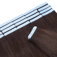 Unsichtbar Tape In Indisches 100% Remy Echthaar Extensions Haarverlängerung 55CM