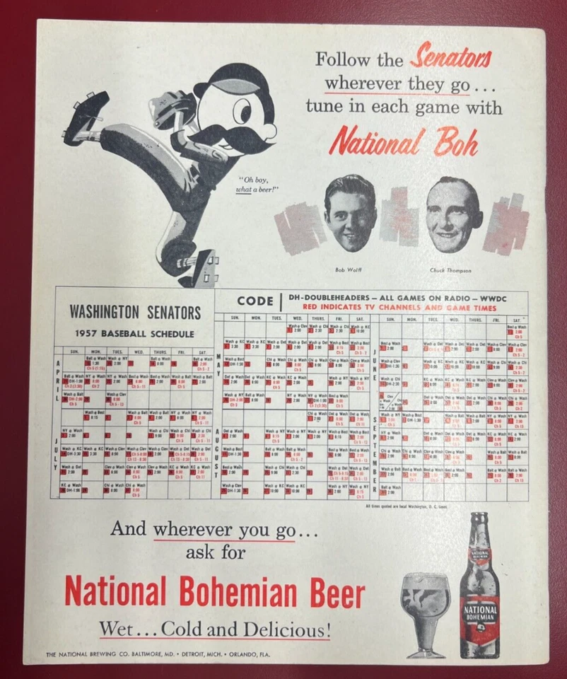 1957 MLB Official Year Book Washington Senators VTG E. Yost/C. Dressen (FINAL)! - Image 3 of 3