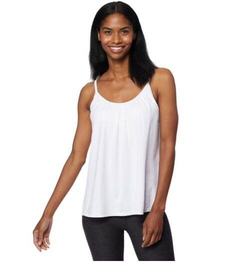 32 Degrees Women's Cool Flowy Bra Cami White / L