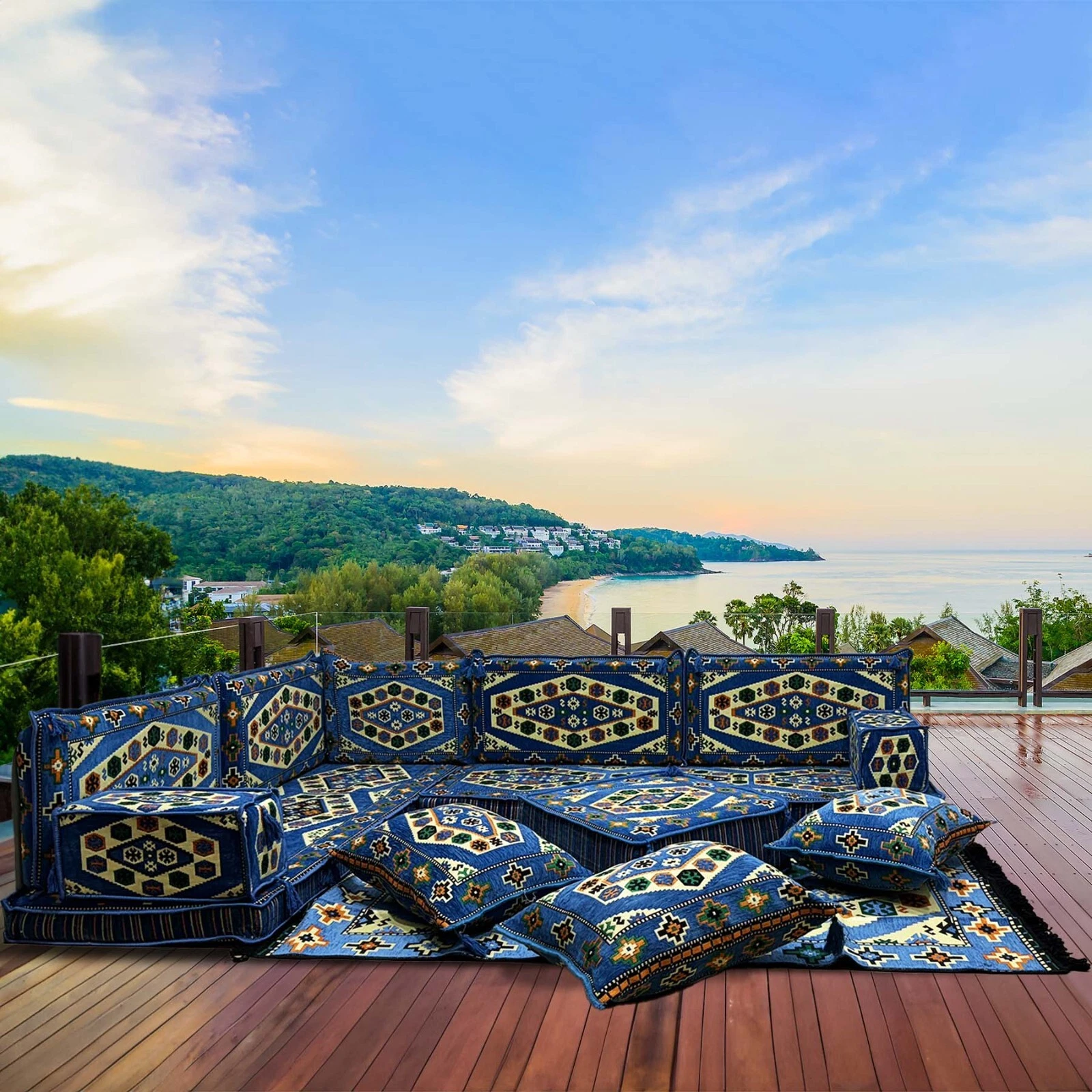 Seating Area, Oriental Sofa, Arabic Corner Majlis, Oriental Seating Area Set