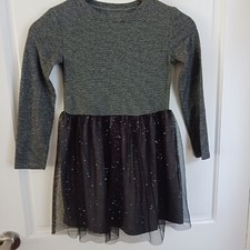 Girls Cat Jack Tutu Dress Long Sleeve Black Size S 6- 6x