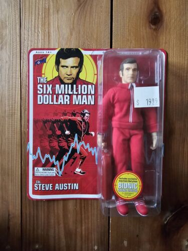 Steve Austin The Six Million Dollar Man Action Figure 8” Bif Bang Pow 2012 New - Bild 1 von 3