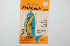 old eddie pope's pope fishback lures 3/8oz yellow metallic fb401 crankbait