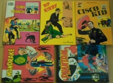 5x volumes CARDBOARD BROTHERS SWORD-MANDRAKE-RIP KIRBY-CISCO KID-CINO FRANCO-PHAN