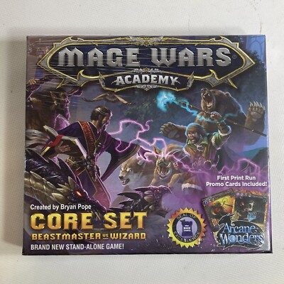 Mage Wars Academy Core Set 1st Print Run Promos Strategy Magical Card Game 2015