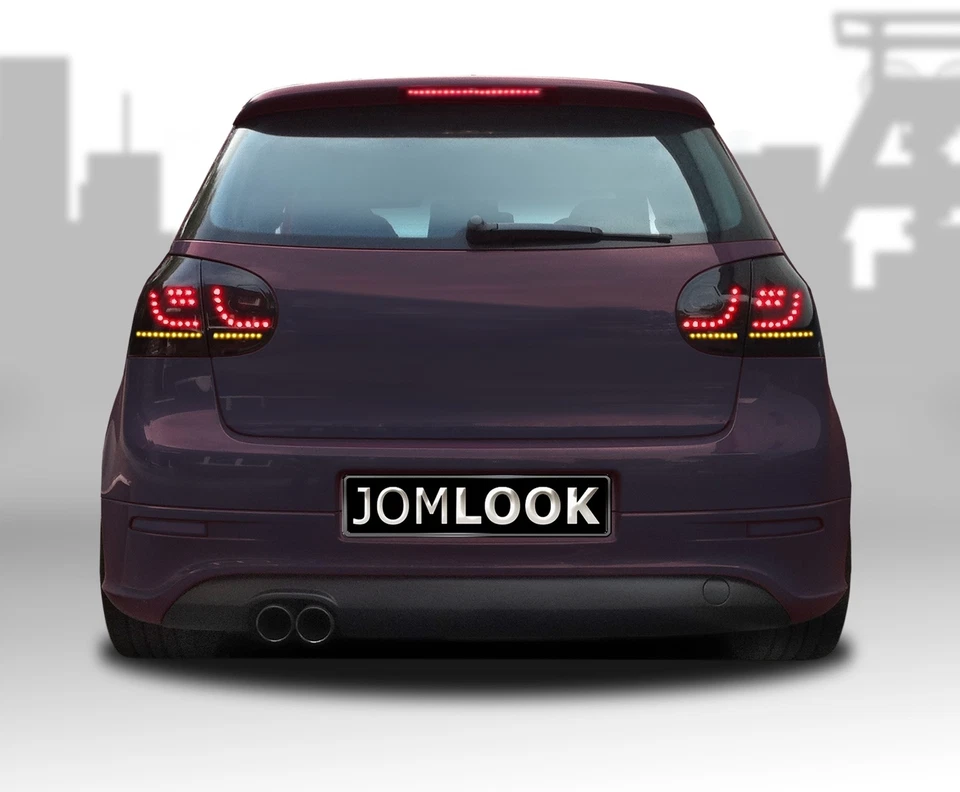 Original JOM Urban LED Tail Lights Black Smoke Set For VW GOLF 5 V MK5 Limo