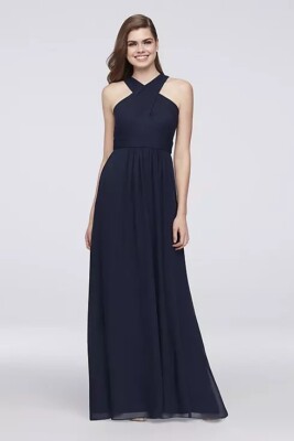 cross-front chiffon bridesmaid dress | eBay