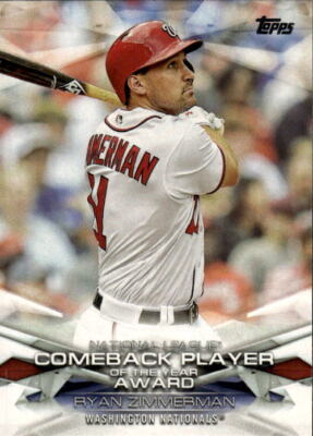 2018 Topps Ryan Zimmerman #MLBA-7 MLB Awards Washington Nationals 10E