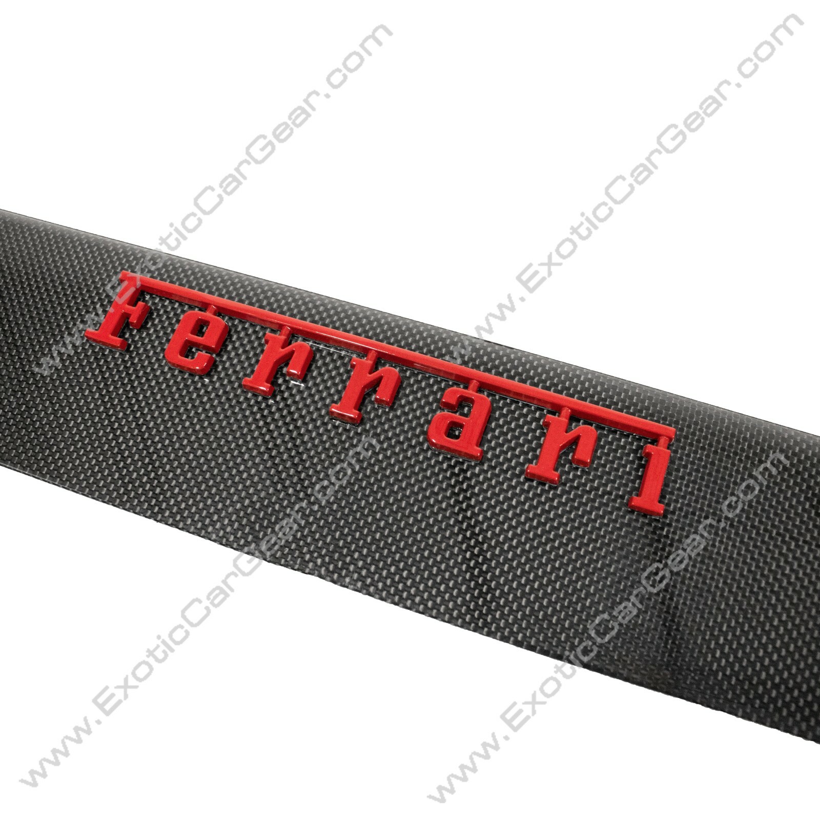 Ferrari F12 Carbon Fiber Door Sills With Raised Red "Ferrari" Script