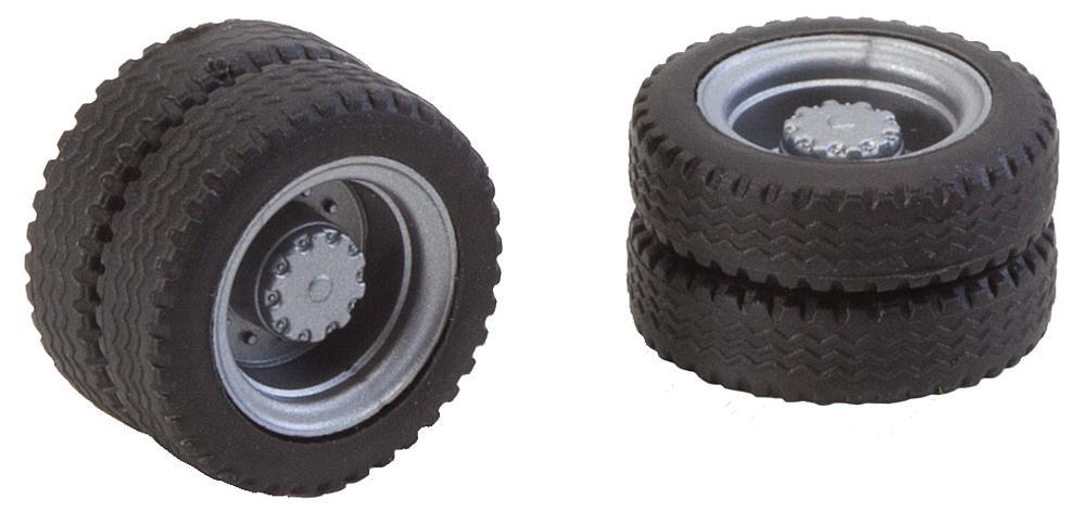 Faller Car System 163103 - H0 2 Complete Wheels NQ-Tires & Rims - New