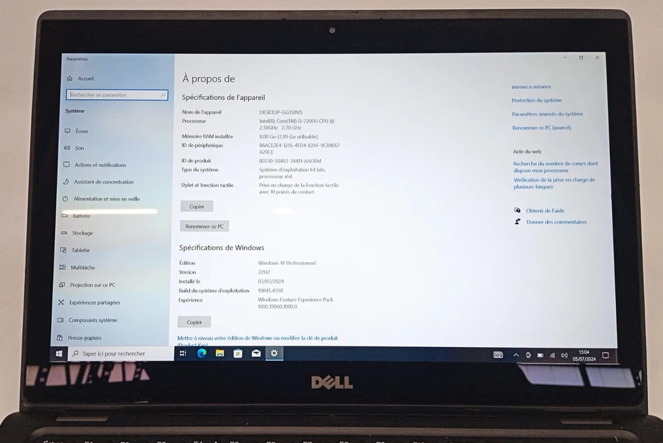 Dell Latitude 5280 · i5-7300U · 8GB · 512GB, photo 3 sur 5