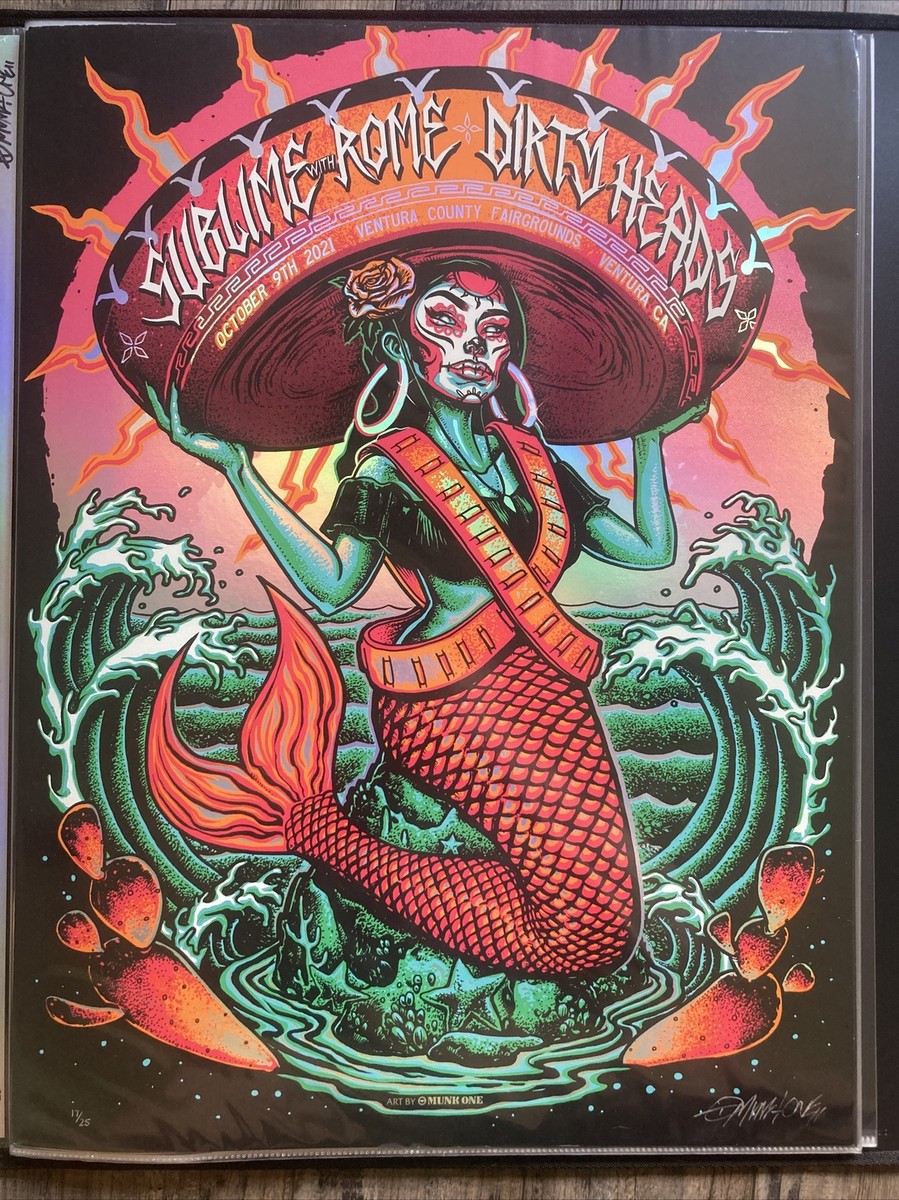 Sublime With Rome + Dirty Heads Ventura CA Poster Munk One AP #/25