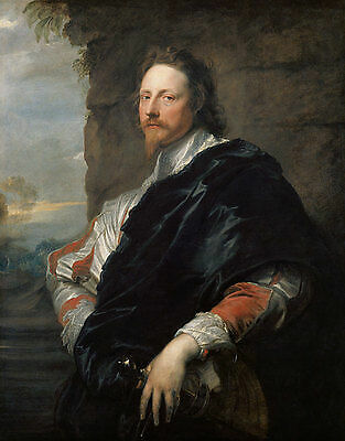 Nicolas Lanier Anthonis van Dyck englischer Komponist Maler Sänger B A3 00556 - Afbeelding 1 van 1