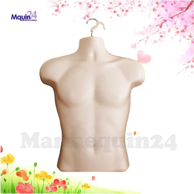 DISPLAYTOWN Dress Body Torso Male Mannequin Form Men Clothing Display JERSEY SHIRT - FLESH
