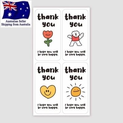 25Sheets100PCS Stickers Thank You for Business Gift Box Package Sealing Labels - image 1 of 4