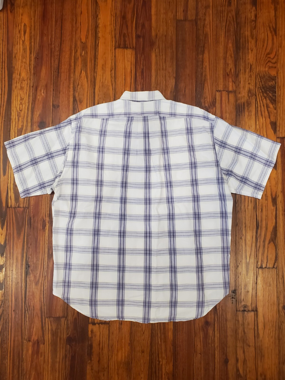 PONY Polo Ralph Lauren camicia uomo XL bianca Blaire a quadri manica corta ampia hip hop