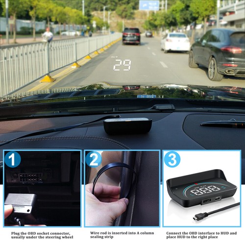 M8 TFT OBD Hud Display Auto Geschwindigkeit Bordcomputer OBD2 - Bild 2 von 12
