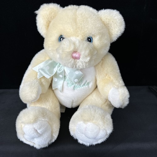 TB Trading Co My First Teddy Cream 9" Plush Stuffed Baby Toy Rattle Vintage