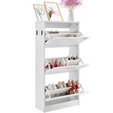 VEVOR Shoe Cabinet with 3 Flip Drawers Shoe Storage Cabinet for Entryway