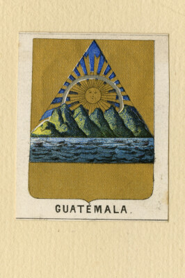 Antiker Druck - HERALDIK - WAPPEN - GUATEMALA - Anonym - ca. 1865