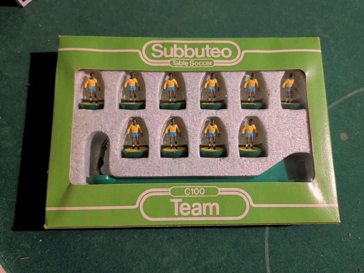 Vintage Complet Subbuteo Lw Ultraléger Ref 410 Brésil Football Vintage Complet Subbuteo Lw Ultraléger Ref 410 Brésil Football