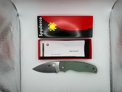 Spyderco Shaman Compression Lock Knife Jade C229GP New Read Description