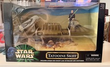 Star Wars Vintage Power of the Force Tatooine Skiff & Luke Skywalker Figure NIB