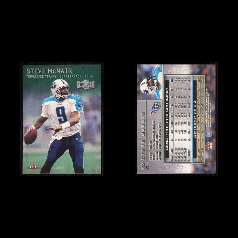 Steve McNair #192 2000 Fleer Metal Emerald Tennessee Titans Football Card NFL NM - Image 3 of 3