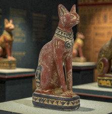 Rare Egyptian Antiques Authentic Pharaonic Cat Statue Of Egyptian Goddess Bastet