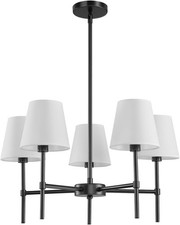 Dining Room Chandeliers Light - 5-Light Black Modern Chandeliers Light Fixtures