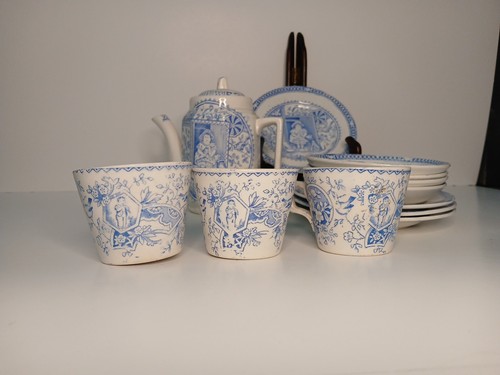 Antique 1880 Charles Allerton Little Mae Tea Set Incomp. Staffordshire England - Picture 3 of 14