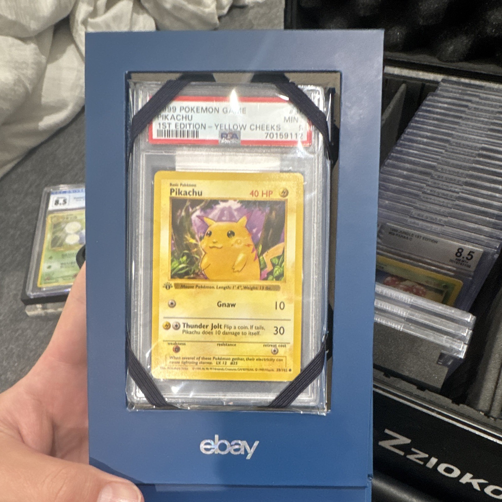 Pikachu 1999 Base Set Shadowless 1st Edition 058/102 English PSA 9