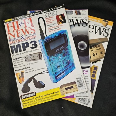 Hi-Fi News & Record Review Magazine Lot of 3 Early 2000s Audio Stereo Equipment