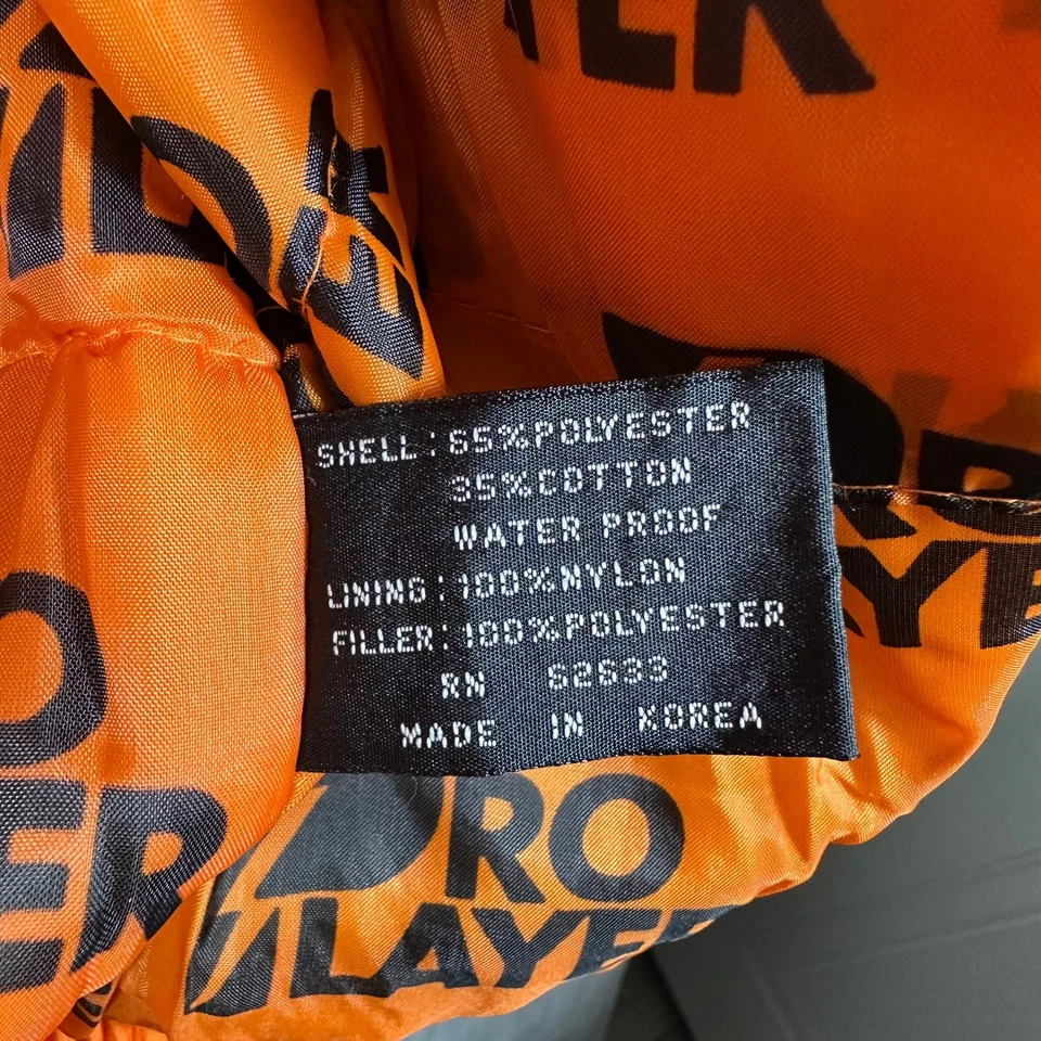 VINTAGE 90s Miami Hurricanes Mens Full Zip Jacket Puffer Green Orange NWT - Image 3 of 4