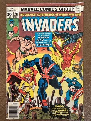The Invaders #20 - Marvel Bronze Age 1977 - 1st Full Appearance of Union Jack II