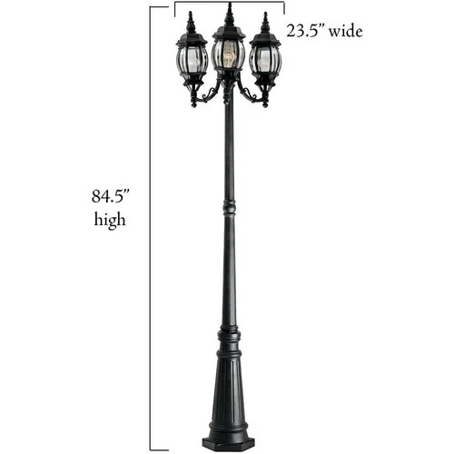 Designers Fountain 1923-BK Riviera Post Light or Accessories Black - Picture 7 of 7