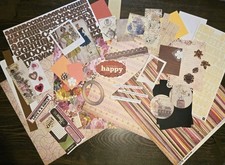 Scrapbook 4 Pages Kit Happy Love Floral Country Frames Scrapbooking Friends Page