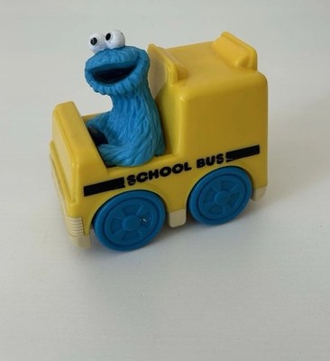 Vintage Krümelmonster Figur Sesamstraße Schoolbus Tyco Playtime 1993 Cookies